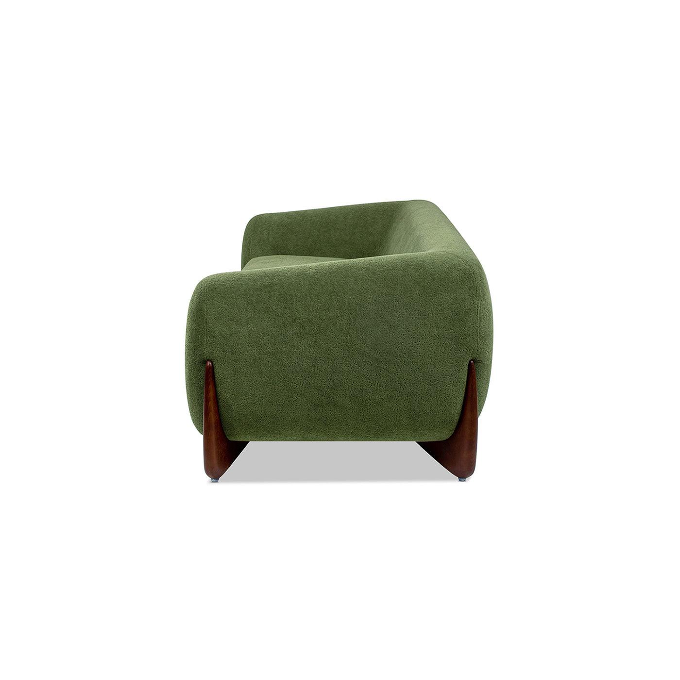 Alpine Moss Green Sherpa Sofa for Cozy Seating.