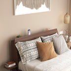Floating Queen Bed Frame with LED, Storage & USB Ports.