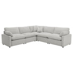 Hollander Grey 5-Piece Modular Power Reclining Sectional.