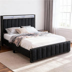 Luxury Queen Size Bed And 2 Nightstands Furniture Set.