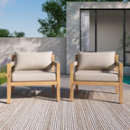 Acacia Wood Outdoor Leisure Chair - Comfortable Patio Seating.