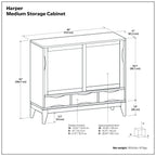 Harper Medium Storage Cabinet for Organized Spaces.