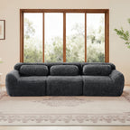 Dark gray Modular Sectional Sofa - Comfortable & Versatile Design with ergonomic back support and plush texture, perfect for cozy home setups.