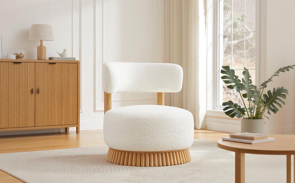 Modern Farmhouse Armless Chair for Living Room and Bedroom.
