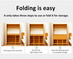 Bamboo Folding Table for Home Office - Multi-Functional Design.