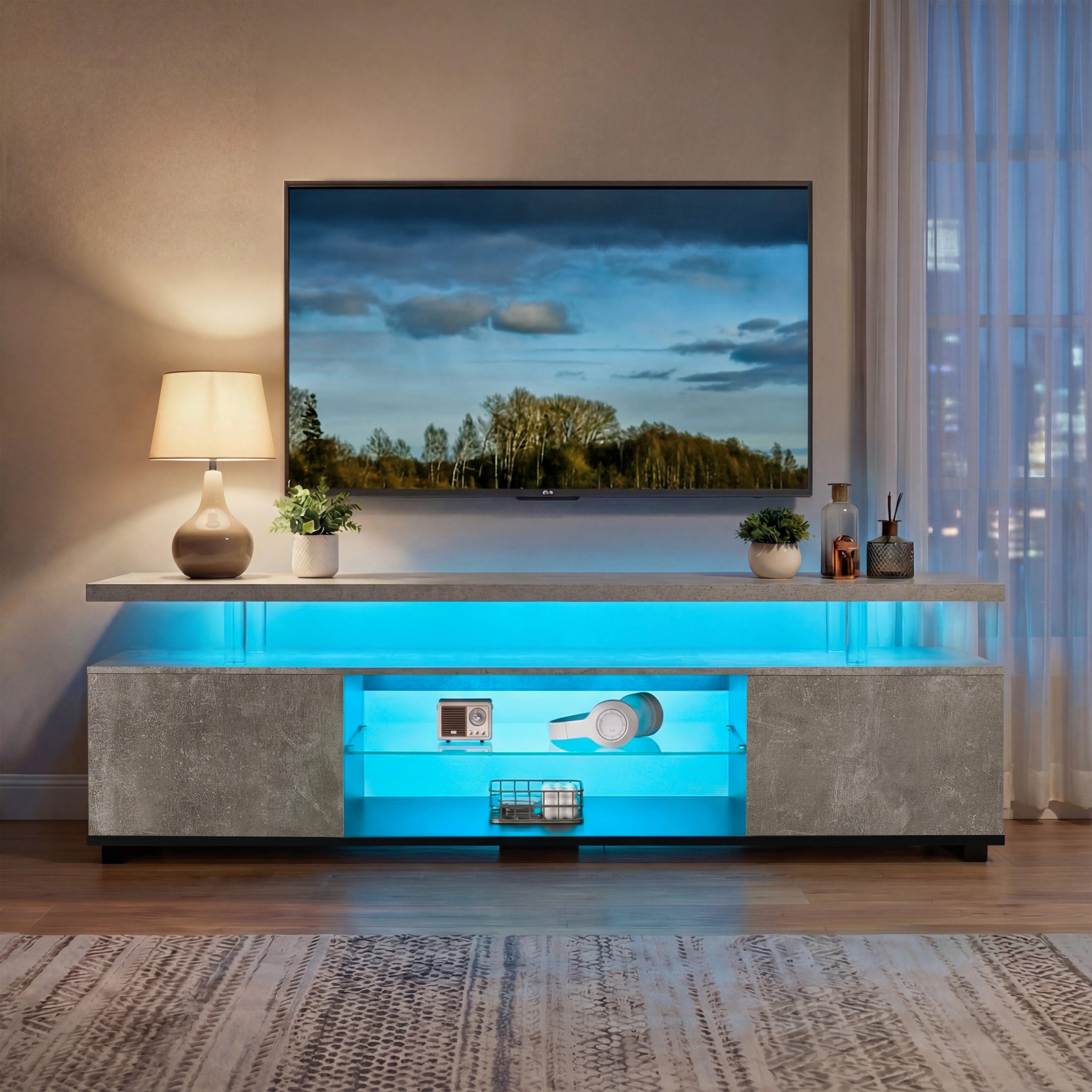 TV Stand for 55 Inch TV - Entertainment Center with Storage.