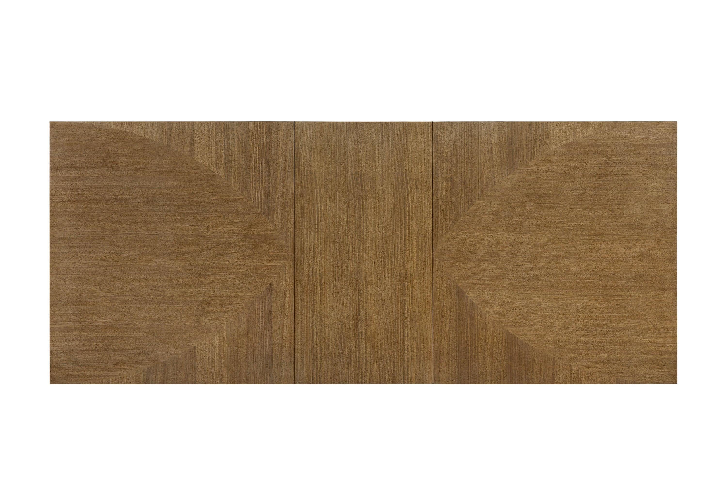 Eucalyptus Pedestal Table with Dual-Arc Base.