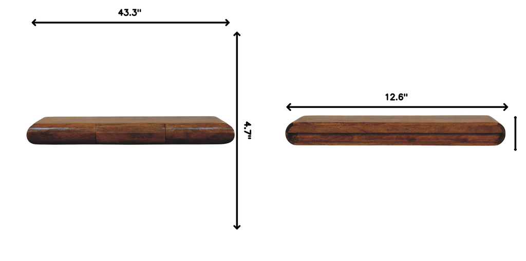 Artisan Solid Wood Wall-Mounted Console for Modern Use.