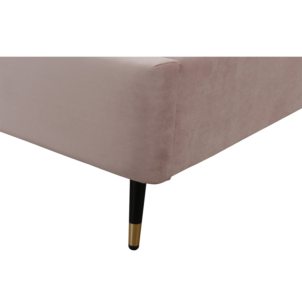 Crosby Upholstered Velvet Full Bed in Blush