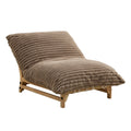 Corduroy sofa chair with plush ribbed cushion and wooden frame, ideal for cozy living room seating and modern interiors.
