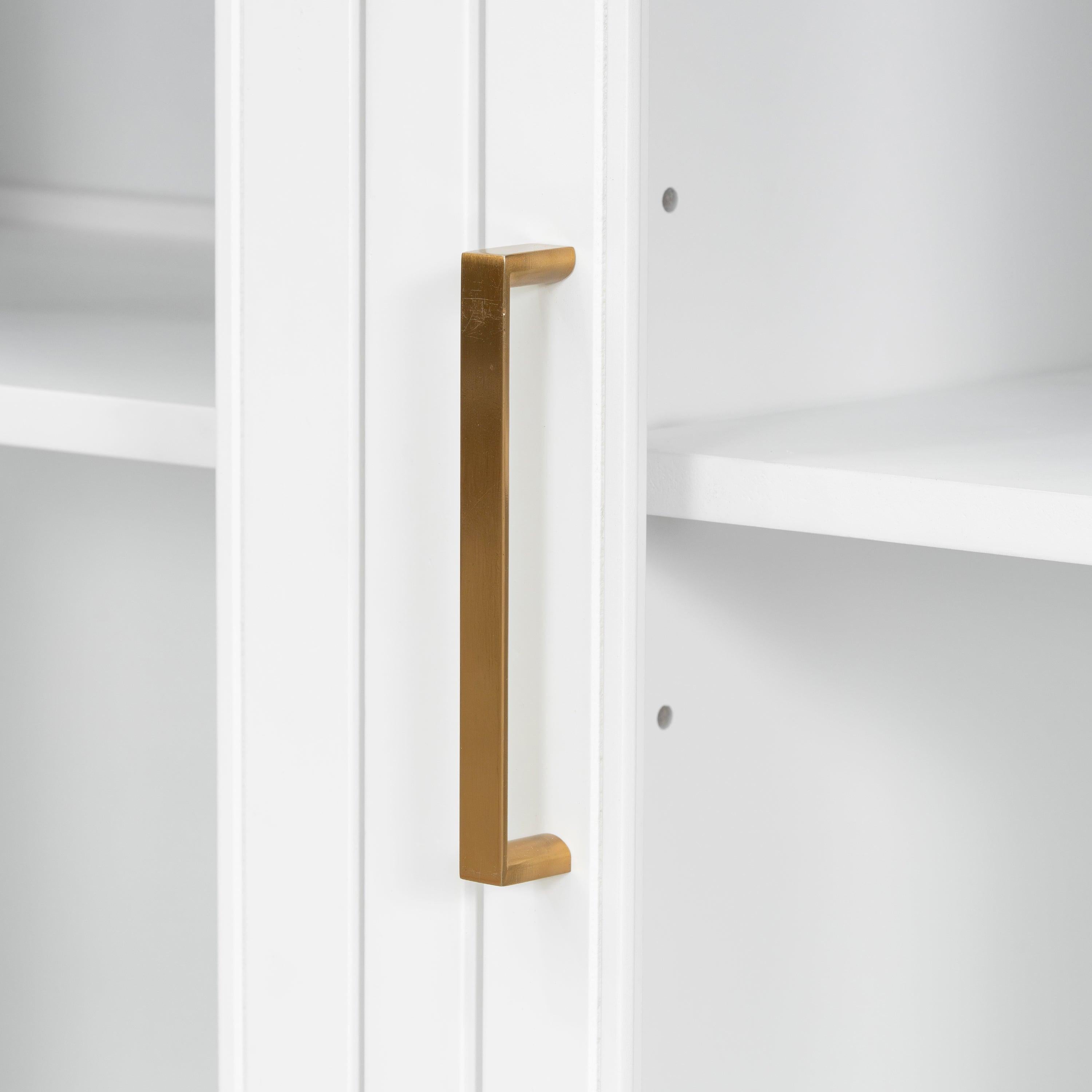 Storage Cabinet for Entrance - Large White Cabinet with 3 Doors.