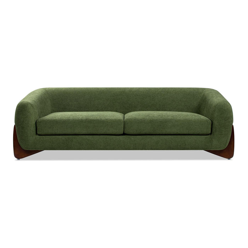 Alpine Moss Green Sherpa Sofa for Cozy Seating.