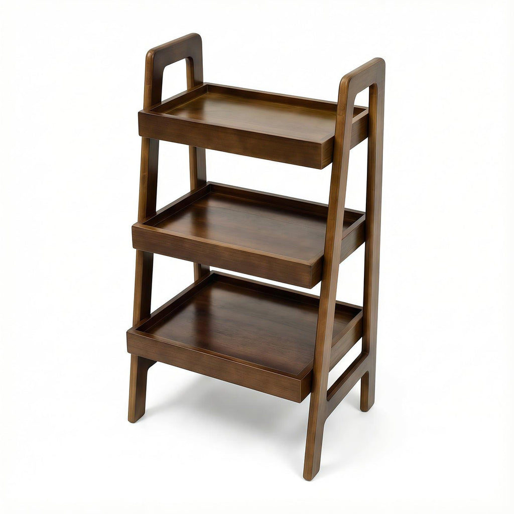 3 Tier Solid Wood Ladder Shelf for Home & Office.