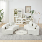 Chenille Curved Sectional Sofa - Versatile Comfort Design.