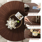 47 Inch Solid Wood Dining Table Set for 6.