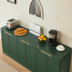 67 Inch Wavy Sideboard Storage Cabinet - Green