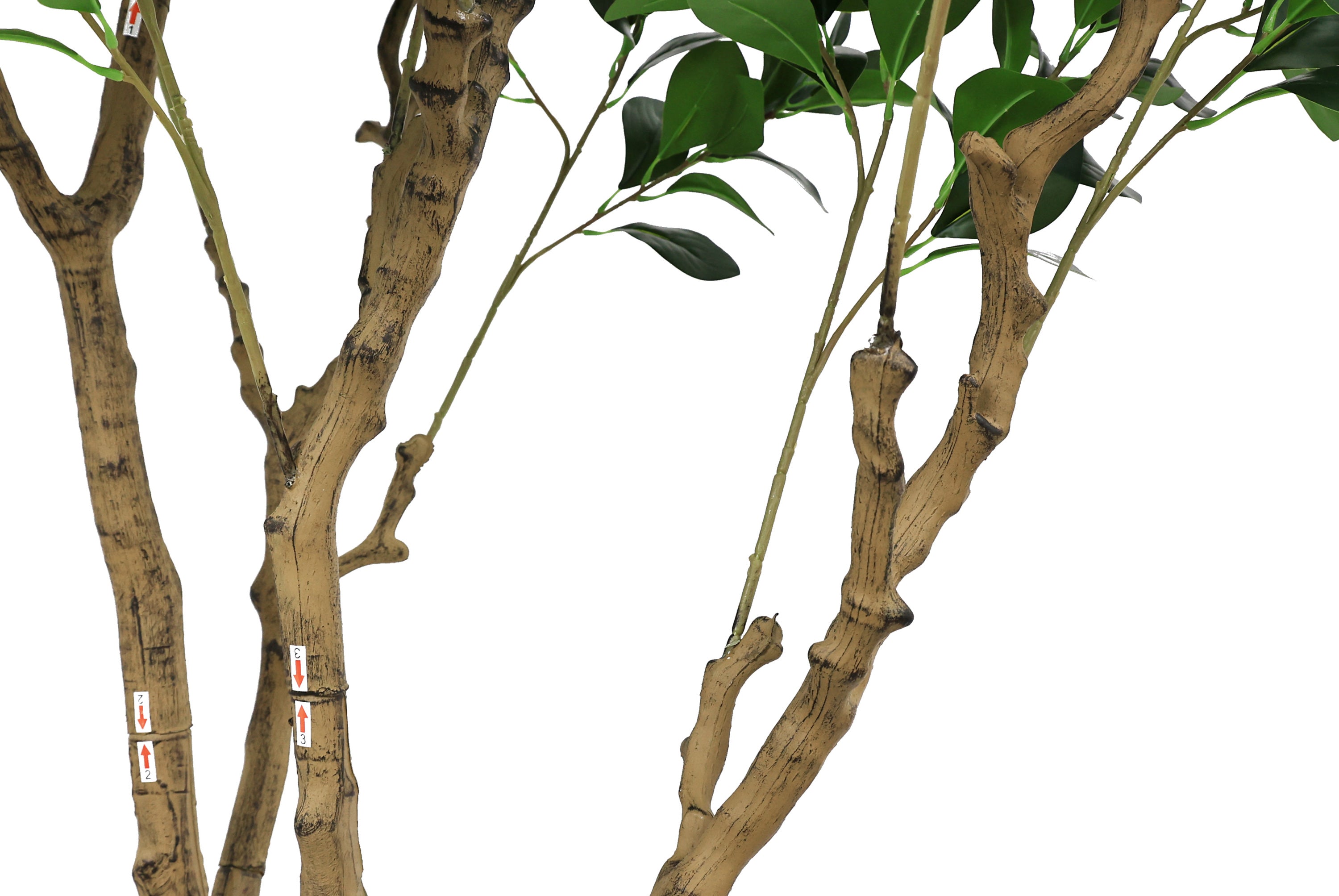 7.2FT Tall Artificial Silk Tree Large Faux Greenery Plant with Lifelike Leaves for Indoor Outdoor Home Office Decoration Potted Fake Plant, 1pc/set