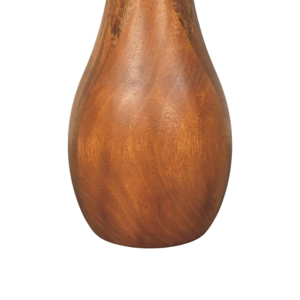 Solid Wood Curved Base Side Table for Modern Living.