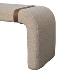 Leather Strap Bench - Handmade Solid Wood Design.