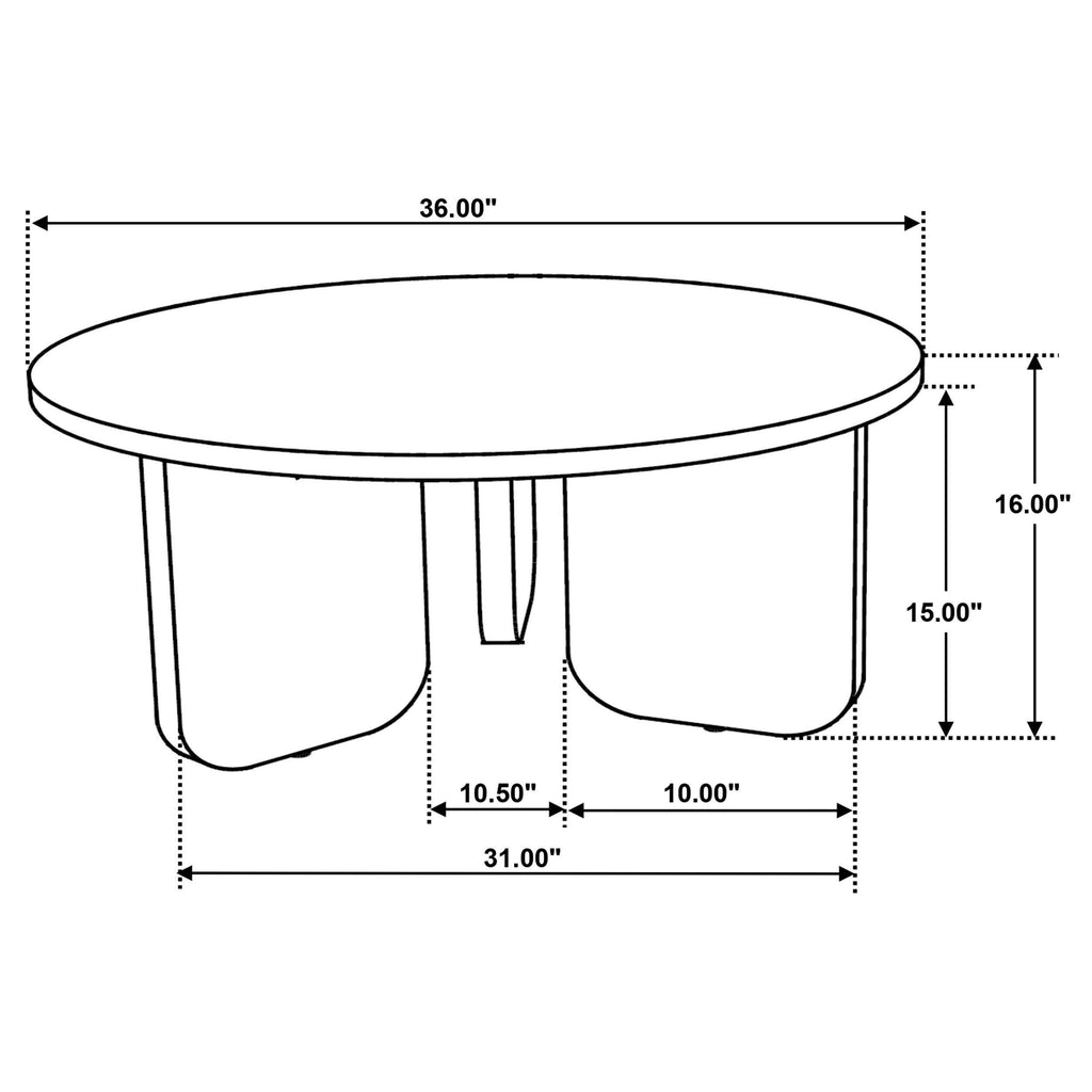 Columbo Brown Round Coffee Table - Mango Wood Design.