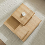 3-Piece Modular Stacking Coffee Table with Natural Look.