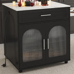 Expandable Kitchen Island with Power Outlet & Storage.