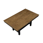 7pc Dining Set with Storage - 2-Tone Black Brown Finish.