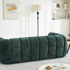 Chenille Foam Sofa - Modern Quilted Design for Comfort.