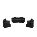 Curved Sectional Sofa with 6 Pillows for Any Room.