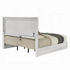 Modern White LED Queen Bed - Contemporary Design.