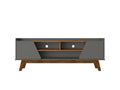 Marcus 63' TV Stand in Dark Sage Gray and Brown
