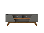 Marcus 63' TV Stand in Dark Sage Gray and Brown