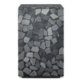 Kiri Square Black Stone Outdoor Side Table - 22 Inch Height