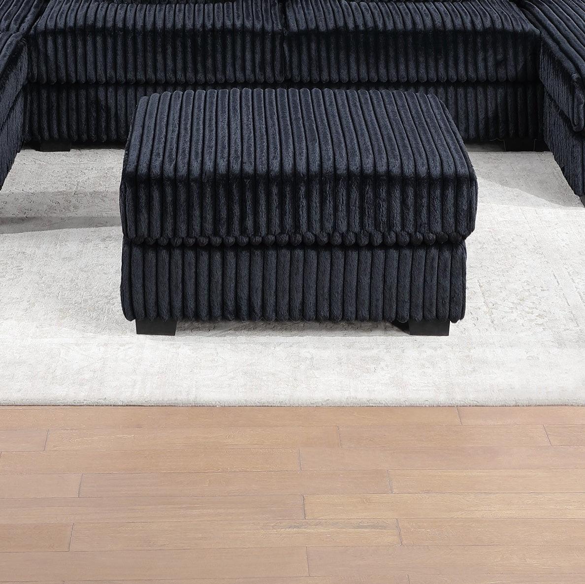 6-PC Modular Sectional Sofa Set with USB Cup Holder.