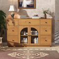 Natural Wood Storage Cabinet for Living Room and Dining.