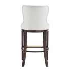 Blair Wood Upholstered Barstool in White.