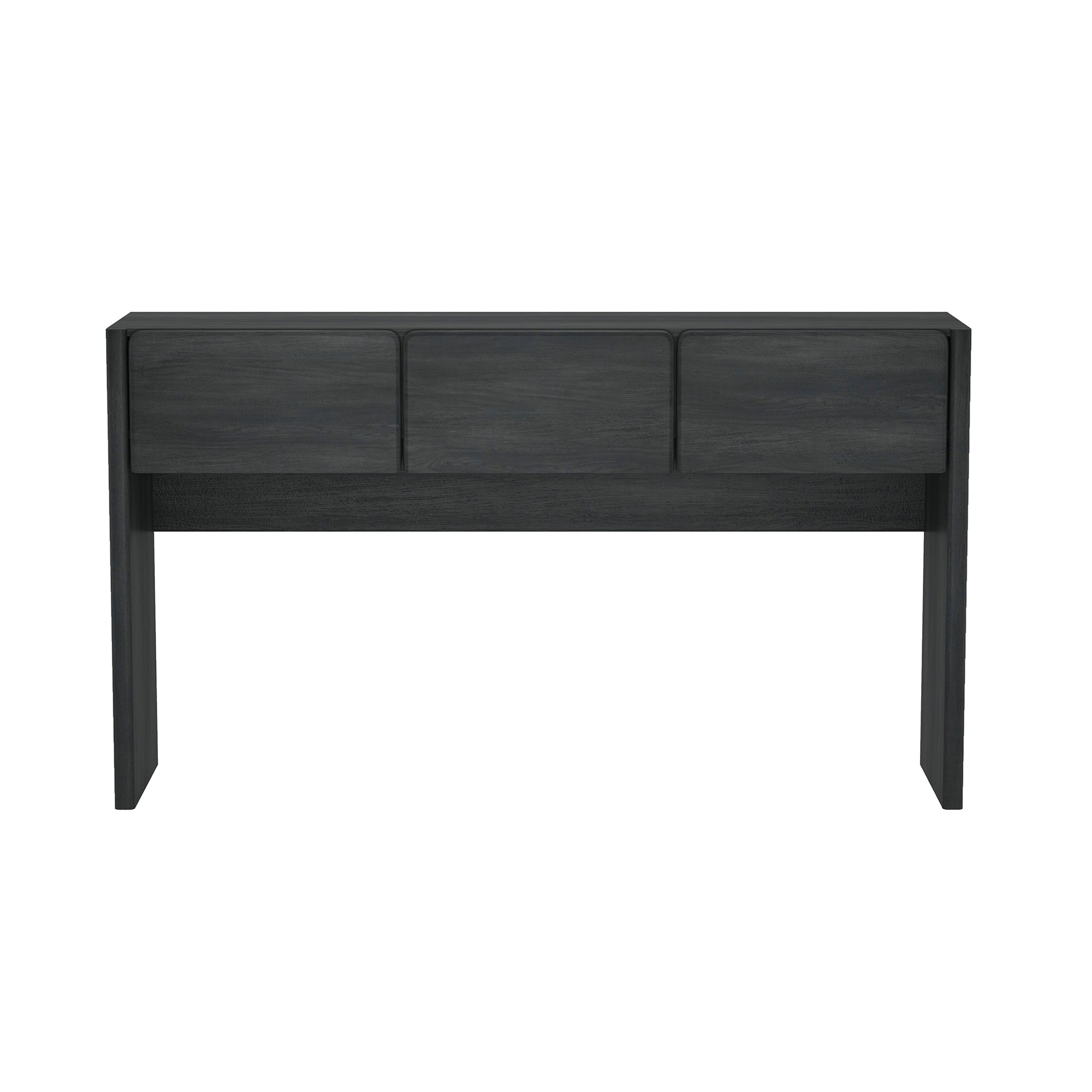 Linda Console Table in Charcoal Gray