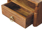 Artisan Furniture Solid Wood Turned Pillar Nightstand.