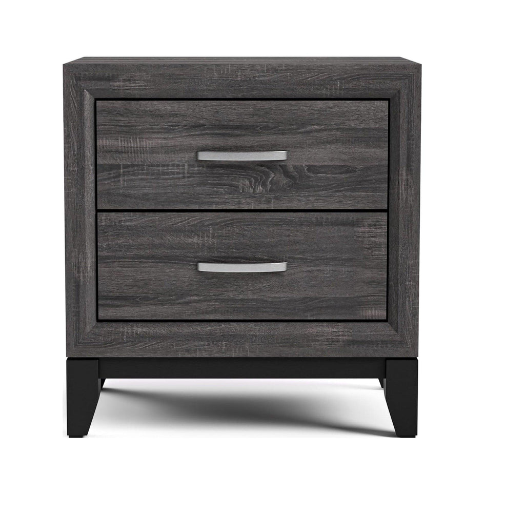 Two Tone Nightstand with Two Drawers for Bedroom.