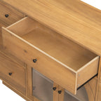Natural Wood Storage Cabinet for Living Room and Dining.