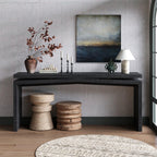 65-Inch Rustic Solid Wood Console Table for Entryways.