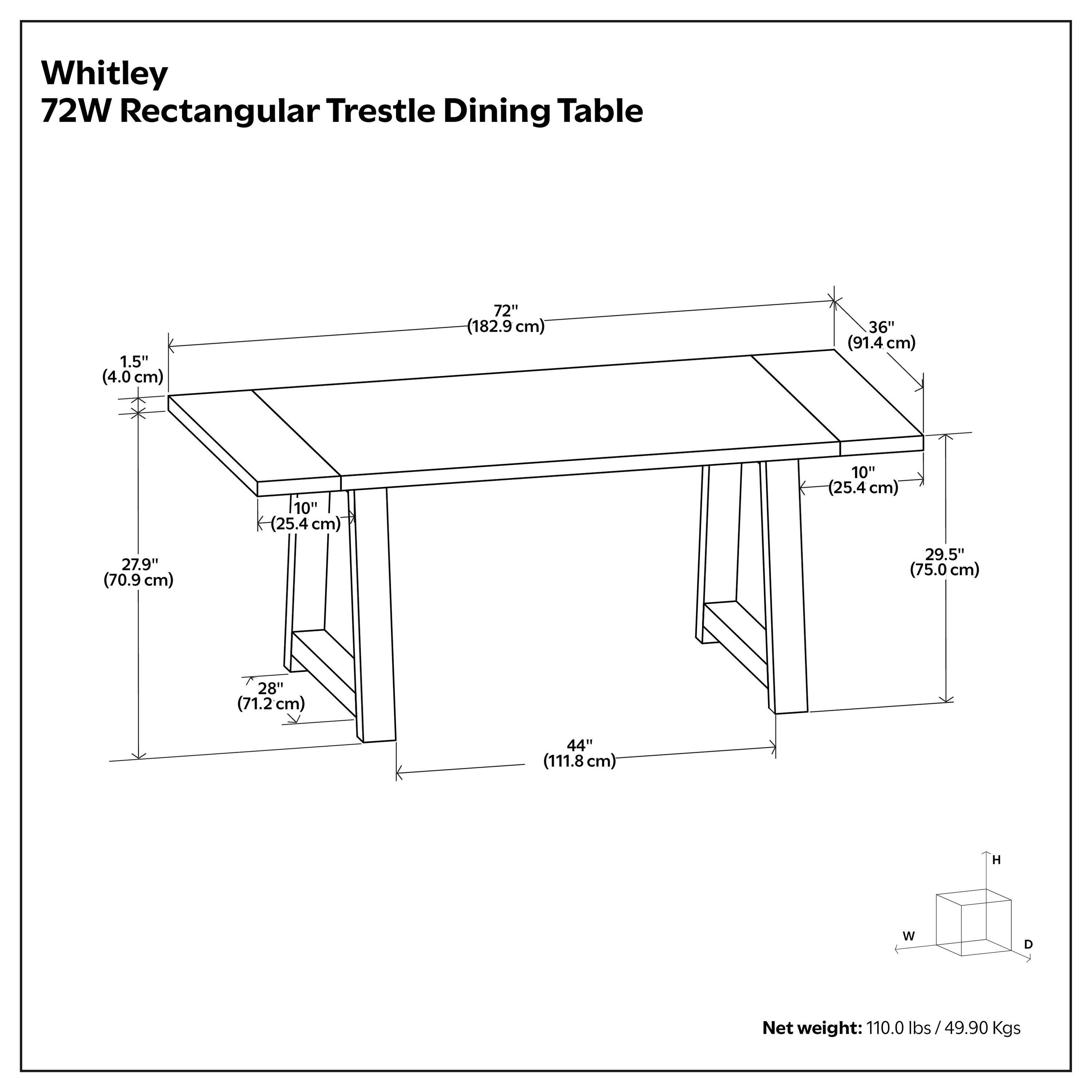 Whitley Black Wooden Dining Table.