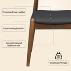 5-Piece Mid-Century Modern Dining Set for Kitchen.