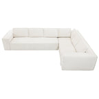Minimalist Modular Sectional Sofa with Wrinkle-Resistant Fabric.