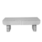 Mid Century Modern Coffee Table with Grey Wood Texture.