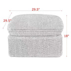 107'' Modern Boucle Sectional Sofa with Moveable Ottoman.