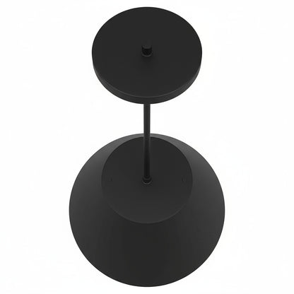 Top view of 16 inch LED black pendant light showing sleek matte black finish and ceiling mount. Perfect for stylish lighting upgrades.