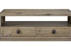 Knotty Oak Drawer Cocktail Table for Your Living Room.