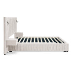Elegant Queen Upholstered Bed Frame with Headboard.