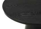 Jacopo Round Black End Table - 22' Diameter Pedestal Base.